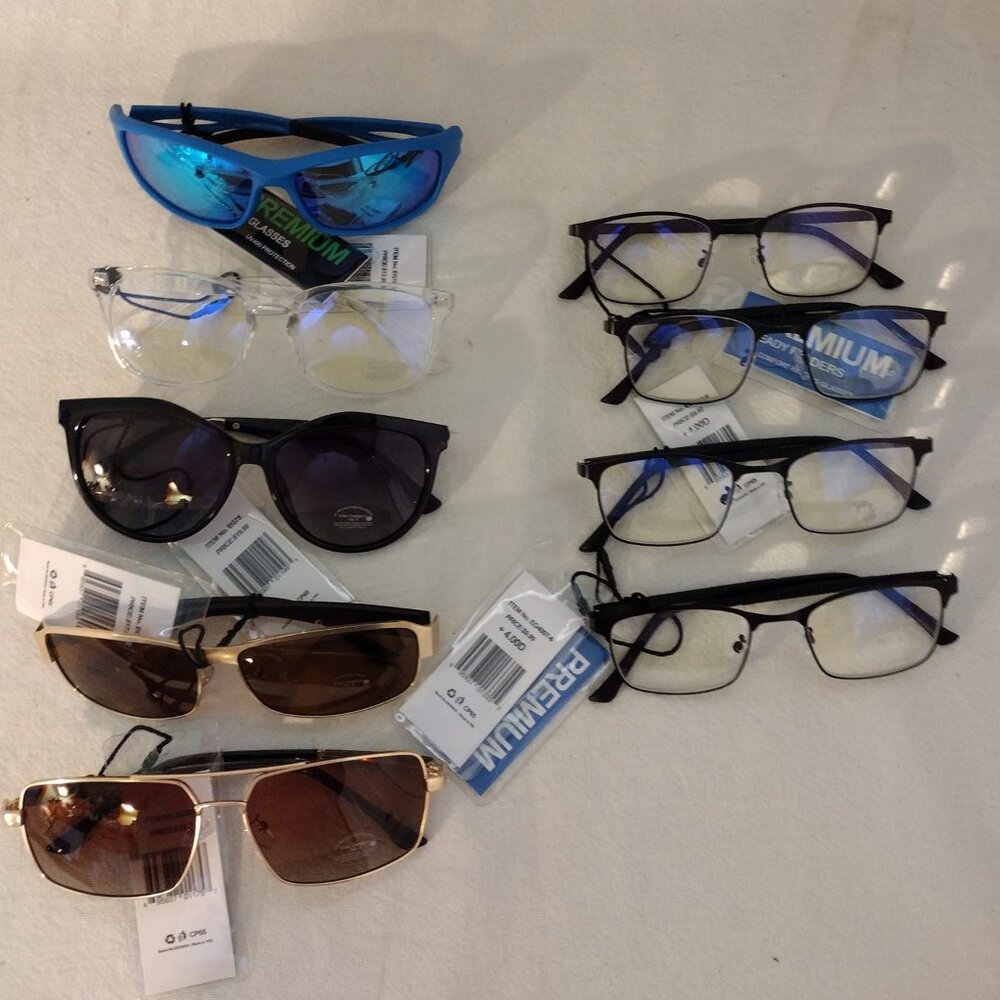 LOT OF 9 - NWT PREMIUM Vision Ware. 5 Pairs of UV400 Protection Sunglasses.